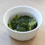 Easy and Quick Palak Paneer served in a white bowl.