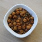 Amritsari Pindi chole in a white bowl.