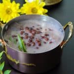 olan recipe kerala style served in a copper vessel.