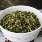 payar thoran served in white bowl.