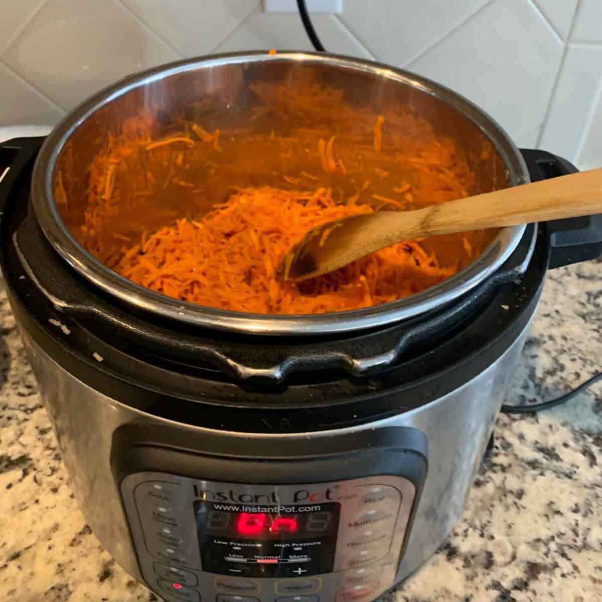 sauteeing carrots in instant pot.