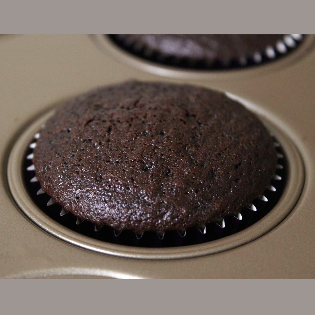 Best Chocolate Cupcake after baking in the oven.