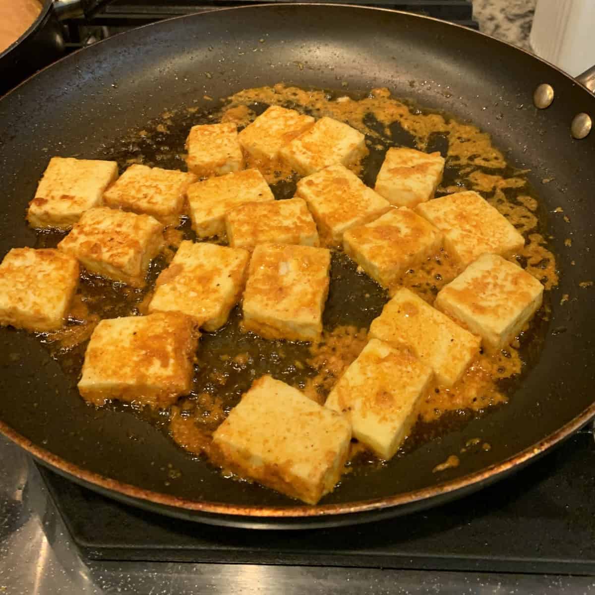 paneer grilled for making Paneer Tikka Masala.