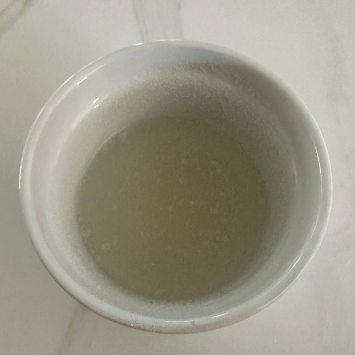 gelatin dissolved in water.