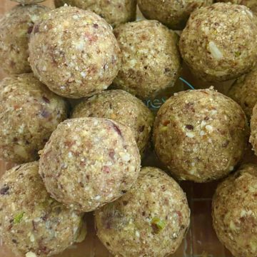 protein laddu close-up