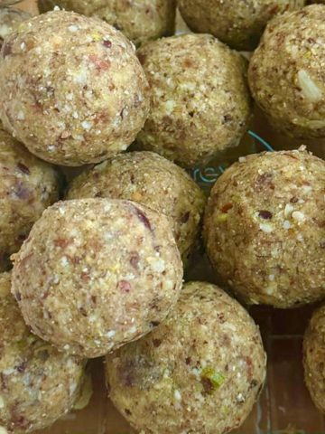 protein laddu close-up